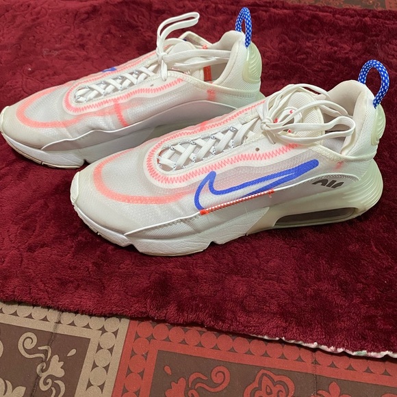 Nike Shoes - Nike Air Max White with Blue and Pink Accents
